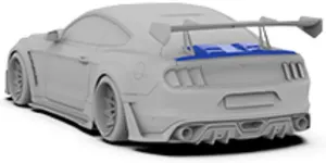 Trunk lid panel + ducktail