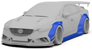 Widebody side skirts
