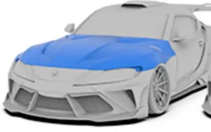 Widebody hood