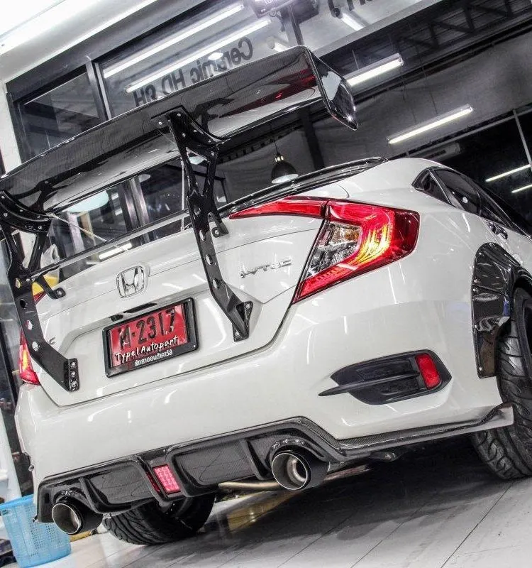 Honda Civic 10th gen CMST Add-on aero kit (OEM bumper)